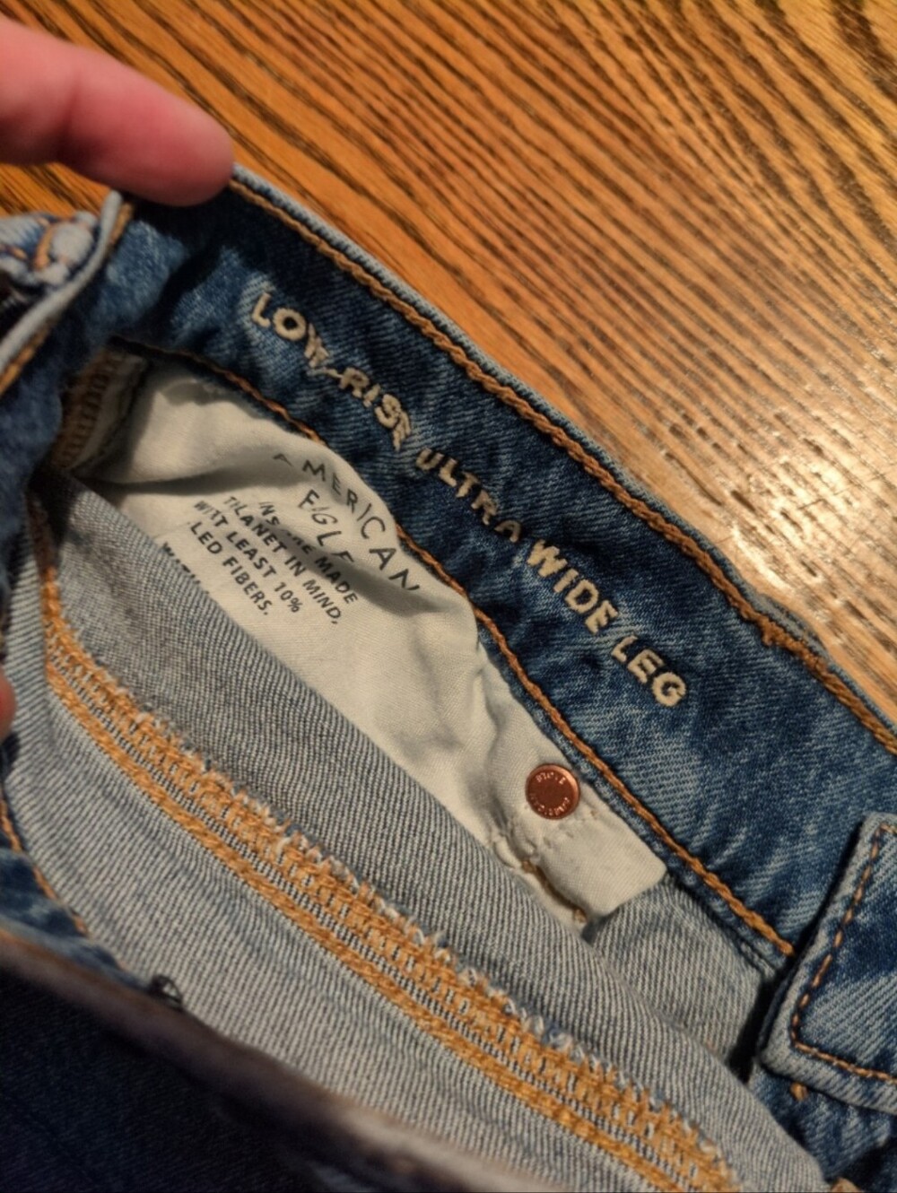 American eagle low rise ultra wide leg jeans - Picture 5 of 6